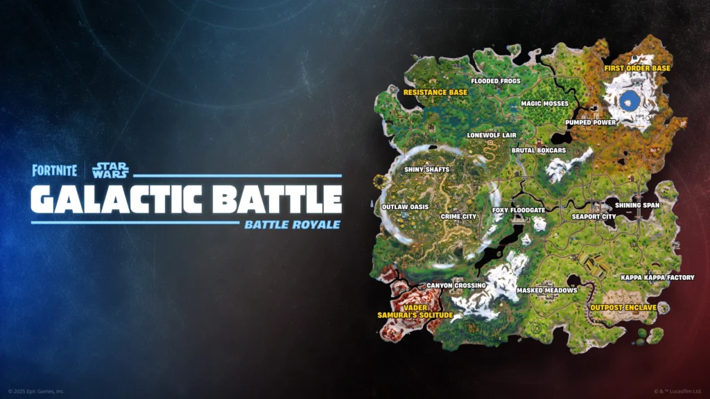 Epic Games Fortnite Star Wars Locations