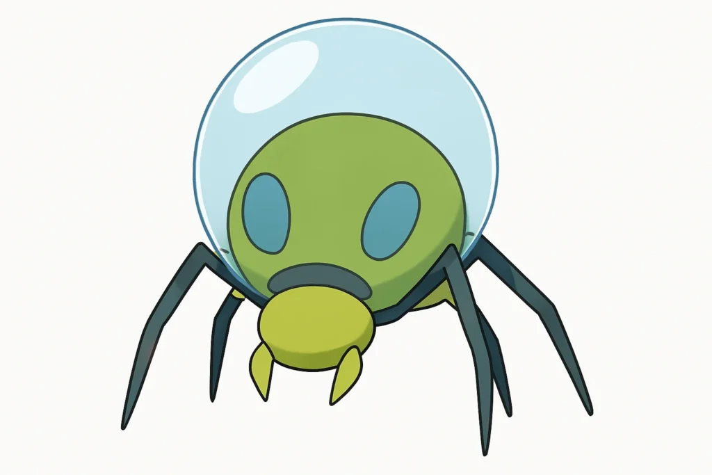 Dewpider – The Water Bubble Baby. Spider Pokémon