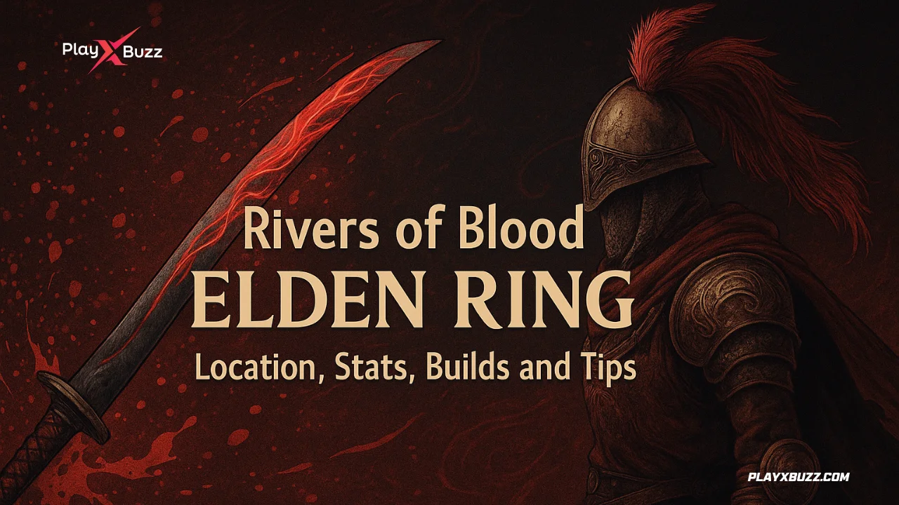 Rivers of Blood Elden Ring: Location, Stats, Builds and Tips